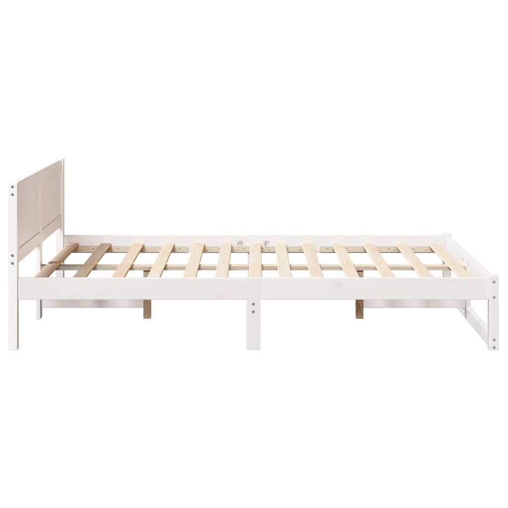 vidaXL Σκελετός Κρεβατιού Λευκό 120 x 200 cm Μασίφ ξύλο πεύκου