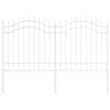 vidaXL Φράχτης Κήπου Λευκό 165 cm Ατσάλι με Επικάλυψη Πούδρας