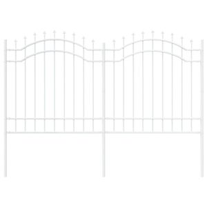 vidaXL Φράχτης Κήπου Λευκό 165 cm Ατσάλι με Επικάλυψη Πούδρας