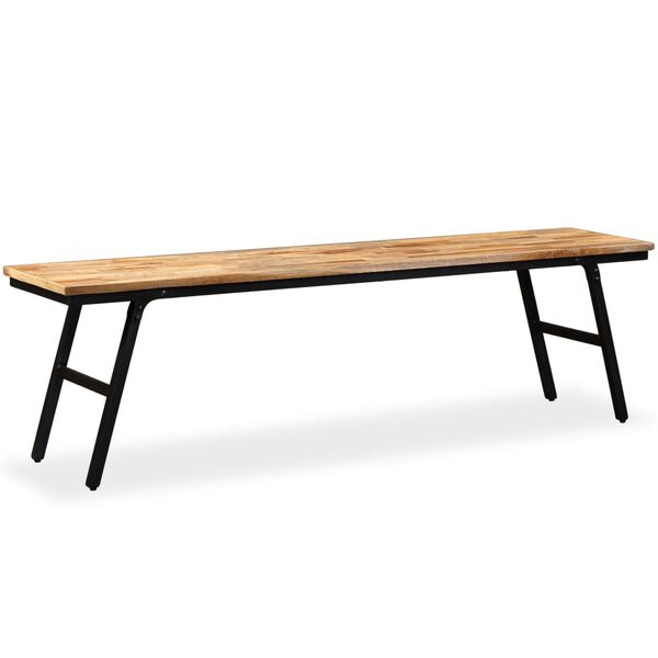 vidaXL Πάγκος 160 x 35 x 45 εκ. από Ανακυκλωμένο Ξύλο Teak και Ατσάλι