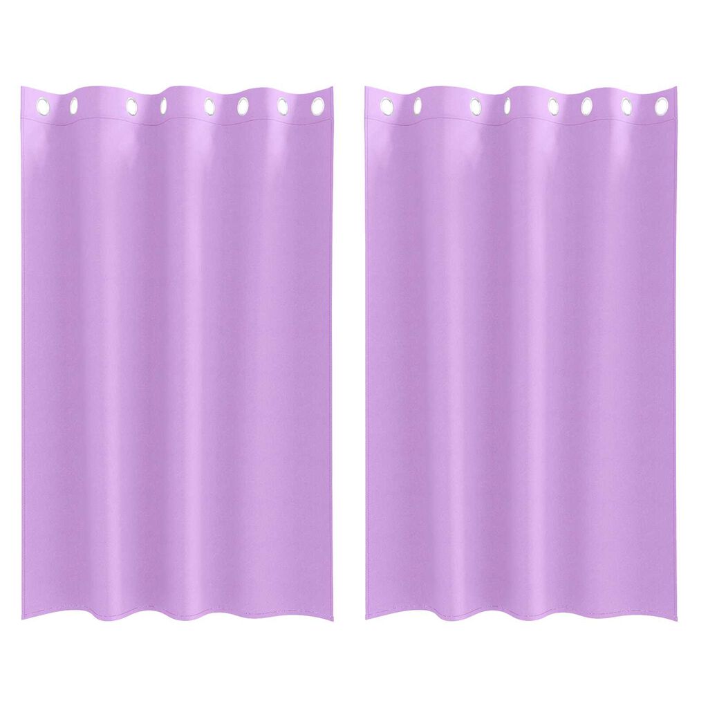 vidaXL Κουρτίνες με κουρτίνες 2 pcs Μοβ 175 x 140 εκ. Πολυεστέρας
