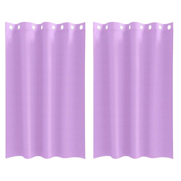 vidaXL Κουρτίνες με κουρτίνες 2 pcs Μοβ 175 x 140 εκ. Πολυεστέρας