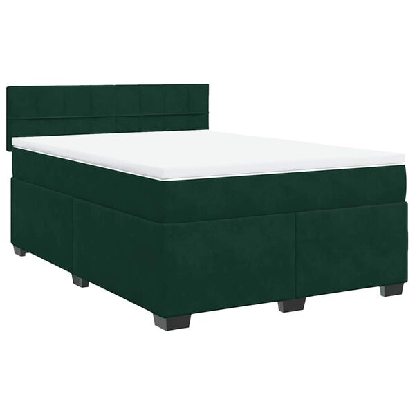 vidaXL &Kappa;&rho;&epsilon;&beta;ά&tau;&iota; Boxspring &mu;&epsilon; &Sigma;&tau;&rho;ώ&mu;&alpha; &Sigma;&kappa;&omicron;ύ&rho;&omicron; &Pi;&rho;ά&sigma;&iota;&nu;&omicron; 140x200&epsilon;&kappa;. &Beta;&epsilon;&lambda;&omicron;ύ&delta;&iota;&nu;&omicron;