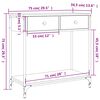 vidaXL Τραπέζι Κονσόλα Sonoma Δρυς 75x34,5x75 εκ. Επεξεργασμένο Ξύλο