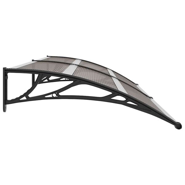 vidaXL Στέγαστρο Πόρτας Μαύρο 240 x 100 εκ. Πολυανθρακικό