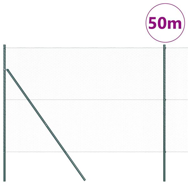 vidaXL Στύλος Περιφράξεων Πράσινο 50 x 1,6 m (25 mm δίχτυ)