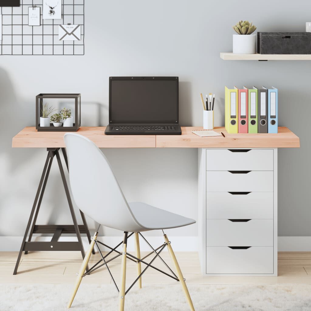 vidaXL Επιφάνεια Τραπεζιού 140x60x(2-6)εκ Ακατέργαστο Μασίφ Ξύλο Δρυός