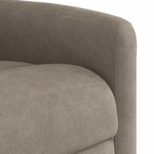 vidaXL Πολυθρόνα Μασάζ Ανακλινόμενη με Ανύψωση Taupe Ύφασμα Μικροϊνών