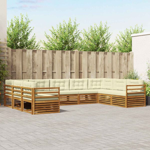 vidaXL &Sigma;&epsilon;&tau; &Kappa;&alpha;&nu;&alpha;&pi;έ 9 pcs &Phi;&upsilon;&sigma;&iota;&kappa;ό &kappa;&alpha;&iota; &Kappa;&rho;έ&mu;&alpha; &Sigma;&tau;&epsilon;&rho;&epsilon;ό &Xi;ύ&lambda;&omicron; &Alpha;&kappa;&alpha;&kappa;ί&alpha;&sigmaf;