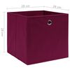 vidaXL Κουτιά Αποθήκευσης 4 τεμ Σκ Κόκκινα 28x28x28εκ Ύφασμα Non-woven