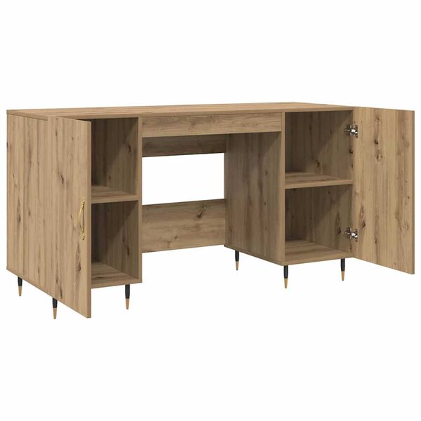 vidaXL Γραφείο artisan δρυς 140 x 50 x 75 εκ. Επεξεργασμένο ξύλο