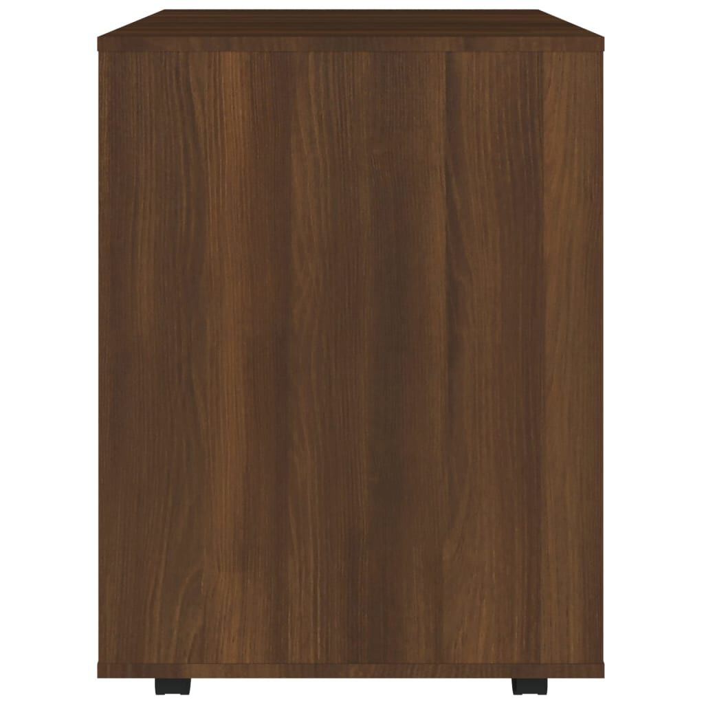 vidaXL Ντουλάπι Με Ροδάκια Καφέ Δρυς 60 x 53 x 72 εκ. Επεξεργ. Ξύλο