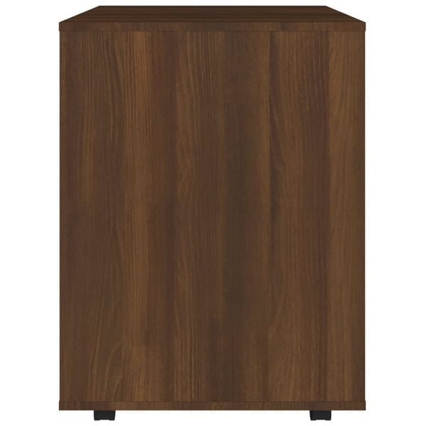 vidaXL Ντουλάπι Με Ροδάκια Καφέ Δρυς 60 x 53 x 72 εκ. Επεξεργ. Ξύλο