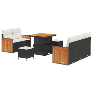 vidaXL &Sigma;&epsilon;&tau; &Kappa;&alpha;&nu;&alpha;&pi;έ &Kappa;ή&pi;&omicron;&upsilon; 10 pcs &Mu;&alpha;ύ&rho;&omicron; &kappa;&alpha;&iota; &Kappa;&rho;έ&mu;&alpha; &sigma;&upsilon;&nu;&theta;&epsilon;&tau;&iota;&kappa;ό &rho;&alpha;&tau;ά&nu;