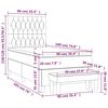 vidaXL &Kappa;&rho;&epsilon;&beta;ά&tau;&iota; Boxspring &mu;&epsilon; &Sigma;&tau;&rho;ώ&mu;&alpha; &Mu;&alpha;ύ&rho;&omicron; 90x190 &epsilon;&kappa;.&Upsilon;&phi;&alpha;&sigma;&mu;ά&tau;&iota;&nu;&omicron;