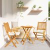 vidaXL Πτυσσόμενη Καρέκλα με μαξιλάρι 2 pcs Λευκό 49 x 57.5 x 92εκ