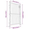vidaXL Πόρτα Κήπου 100x175 εκ. από Ανοξείδωτο Ατσάλι