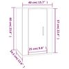 vidaXL Έπιπλο Τηλεόρασης Επιτοίχιο Μαύρο 40x34,5x60 εκ.