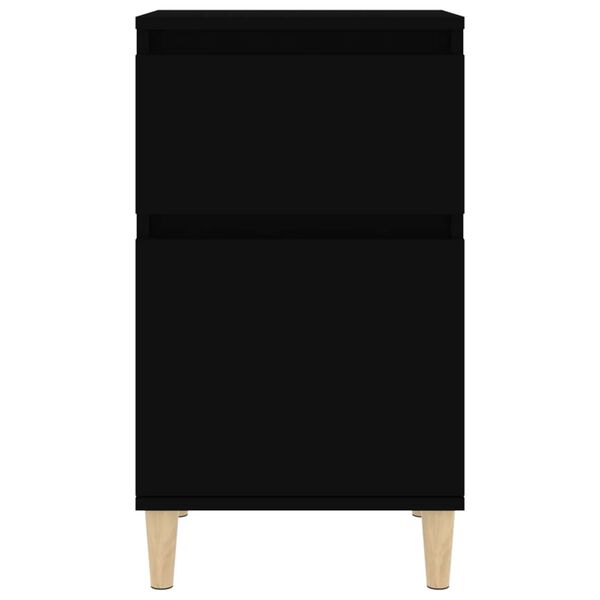 vidaXL Κομοδίνο Μαύρο 40 x 35 x 70 εκ.
