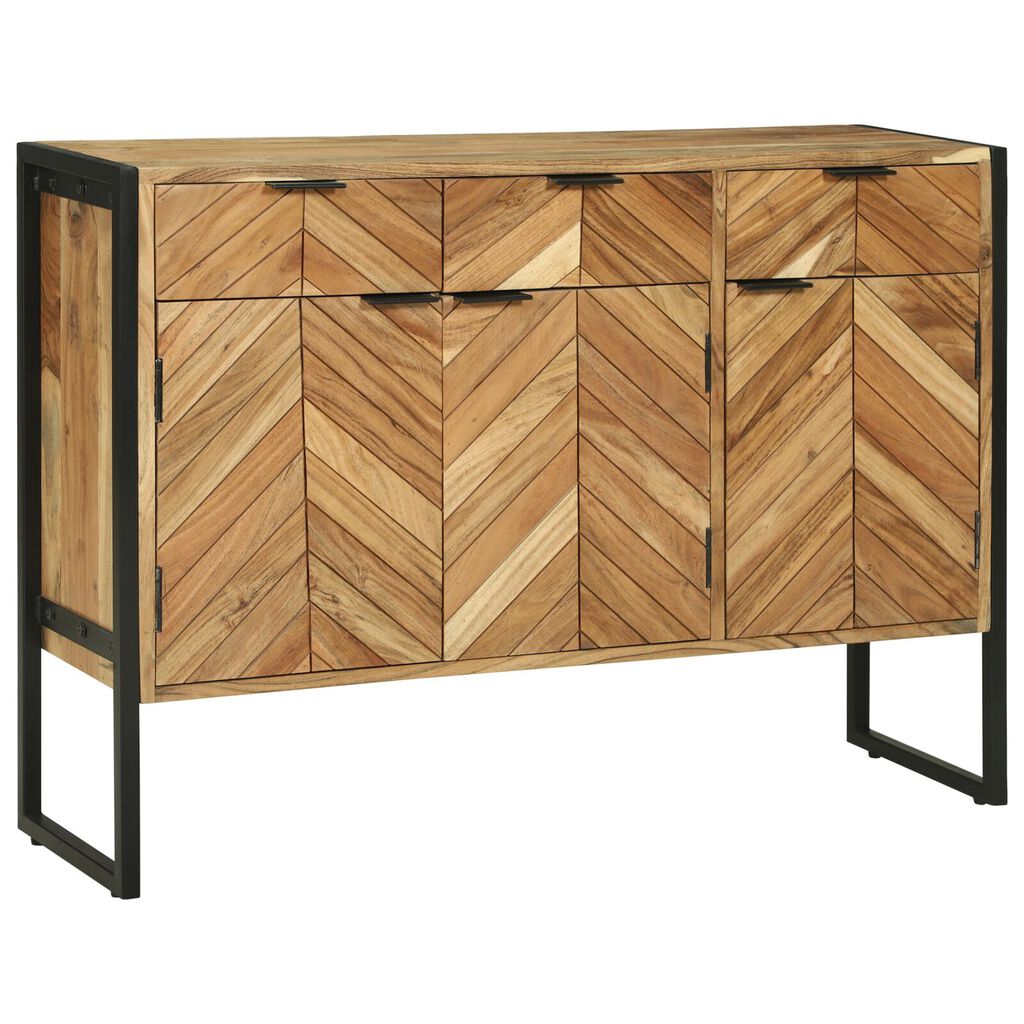 vidaXL Πλευρικός Ντούλαπας 100x30x75 cm Μασίφ Ξύλο Ακακίας