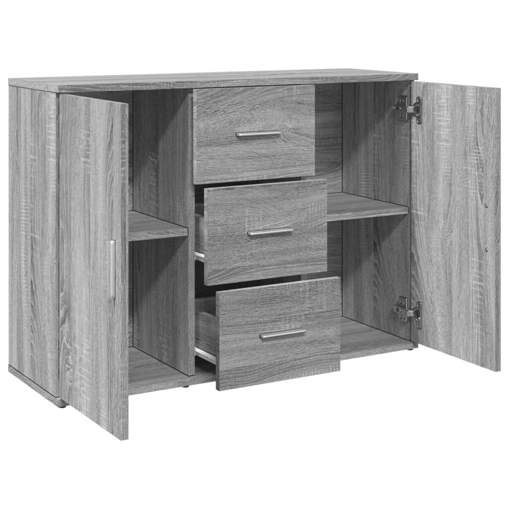 vidaXL Μπουφές Γκρι Sonoma 90,5x29,5x65 εκ. από Επεξεργασμένο Ξύλο