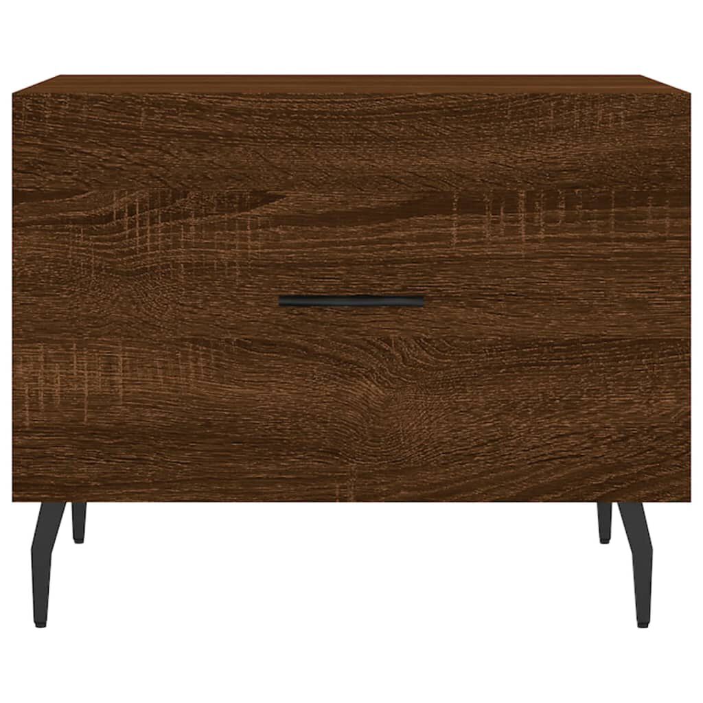 vidaXL Τραπεζάκια Σαλονιού 2 τεμ Brown Oak 50x50x40 εκ Επεξ. Ξύλο