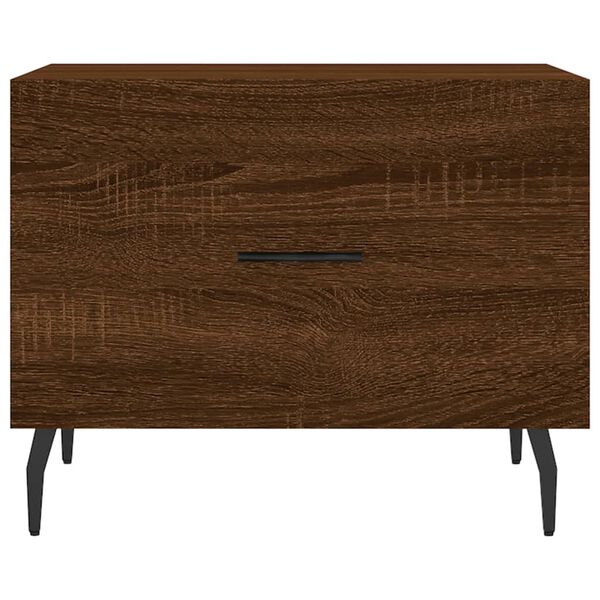 vidaXL Τραπεζάκια Σαλονιού 2 τεμ Brown Oak 50x50x40 εκ Επεξ. Ξύλο
