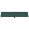 vidaXL Κρεβάτι box spring με στρώμα Σκούρο Πράσινο 200 x 200 cm