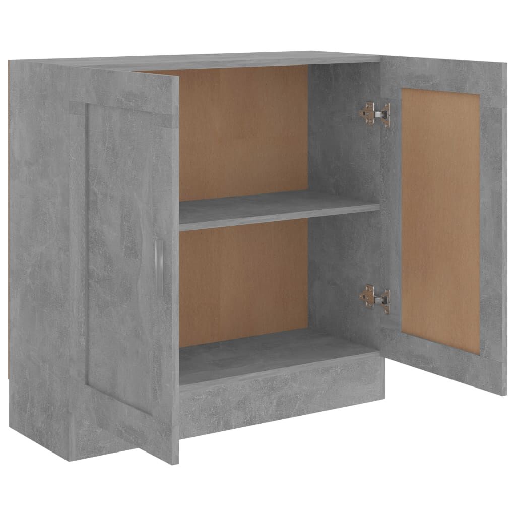 vidaXL Βιβλιοθήκη Γκρι του Σκυροδέματος 82,5x30,5x80 εκ. Επεξ. Ξύλο
