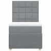 vidaXL Κρεβάτι Boxspring με Στρώμα Ανοιχτό Γκρι 80x200 εκ. Υφασμάτινο