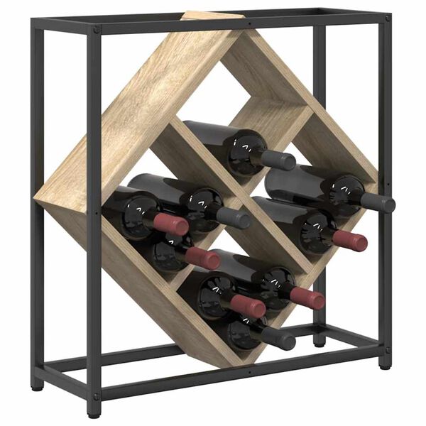 vidaXL Ράφι Κρασιού Sonoma Δρυς 51 x 18 x 52.5 εκ. Επεξεργασμένο ξύλο