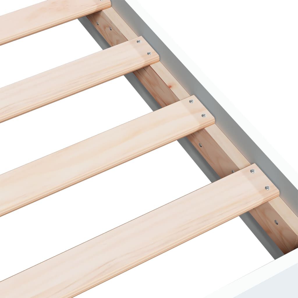 vidaXL Πλαίσιο Κρεβατιού Λευκό 140 x 200 εκ. Επεξεργ. Ξύλο