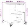 vidaXL Κομοδίνο Ανθρακί 36 x 39 x 43,5 εκ. από Χάλυβα