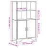 vidaXL Ντουλάπι Μαύρο 79,5x35,5x137,5 εκ. Επεξεργασμένο Ξύλο