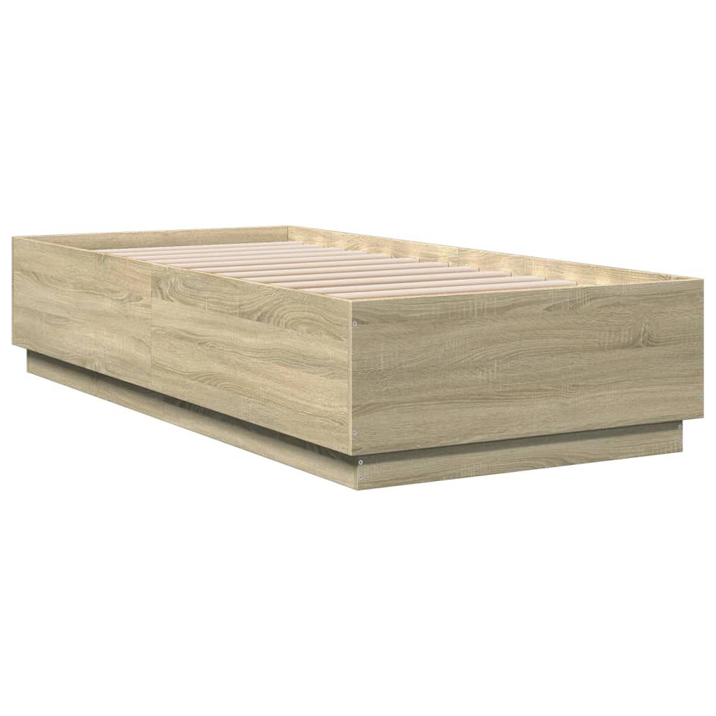 vidaXL Πλαίσιο Κρεβατιού Sonoma Δρυς 90x200 εκ. Επεξεργασμένο Ξύλο