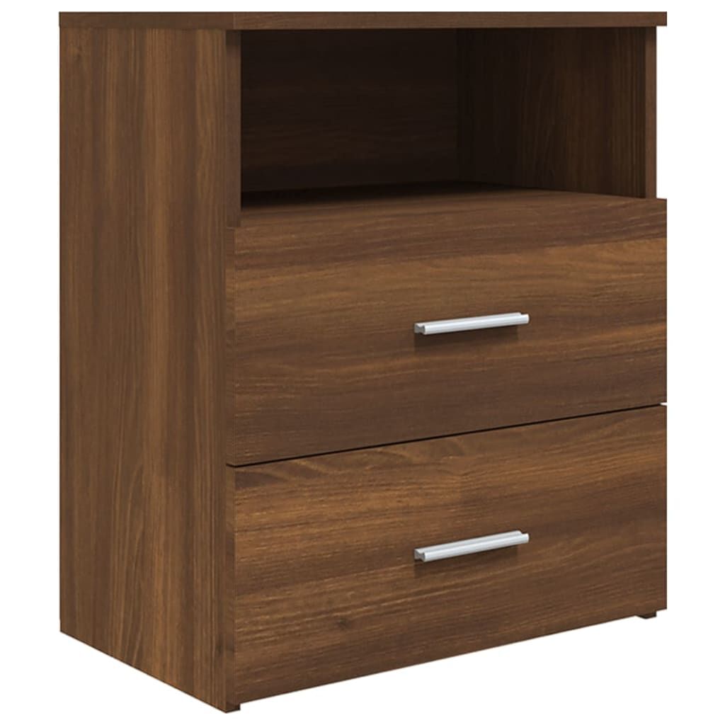 vidaXL Κομοδίνα 2 τεμ. Καφέ Δρυς 50 x 32 x 60 εκ.