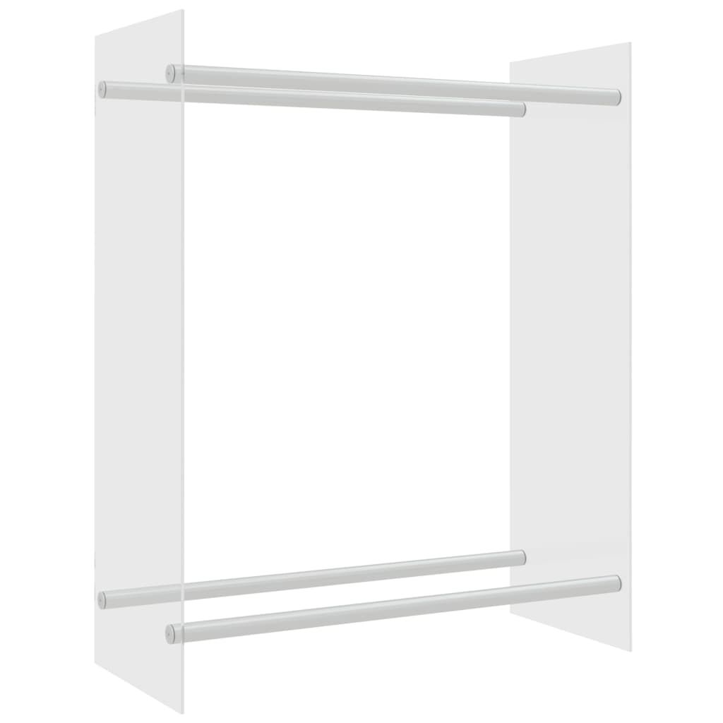 vidaXL Ράφι Καυσόξυλων Διαφανές 80 x 35 x 100 εκ. από Ψημένο Γυαλί