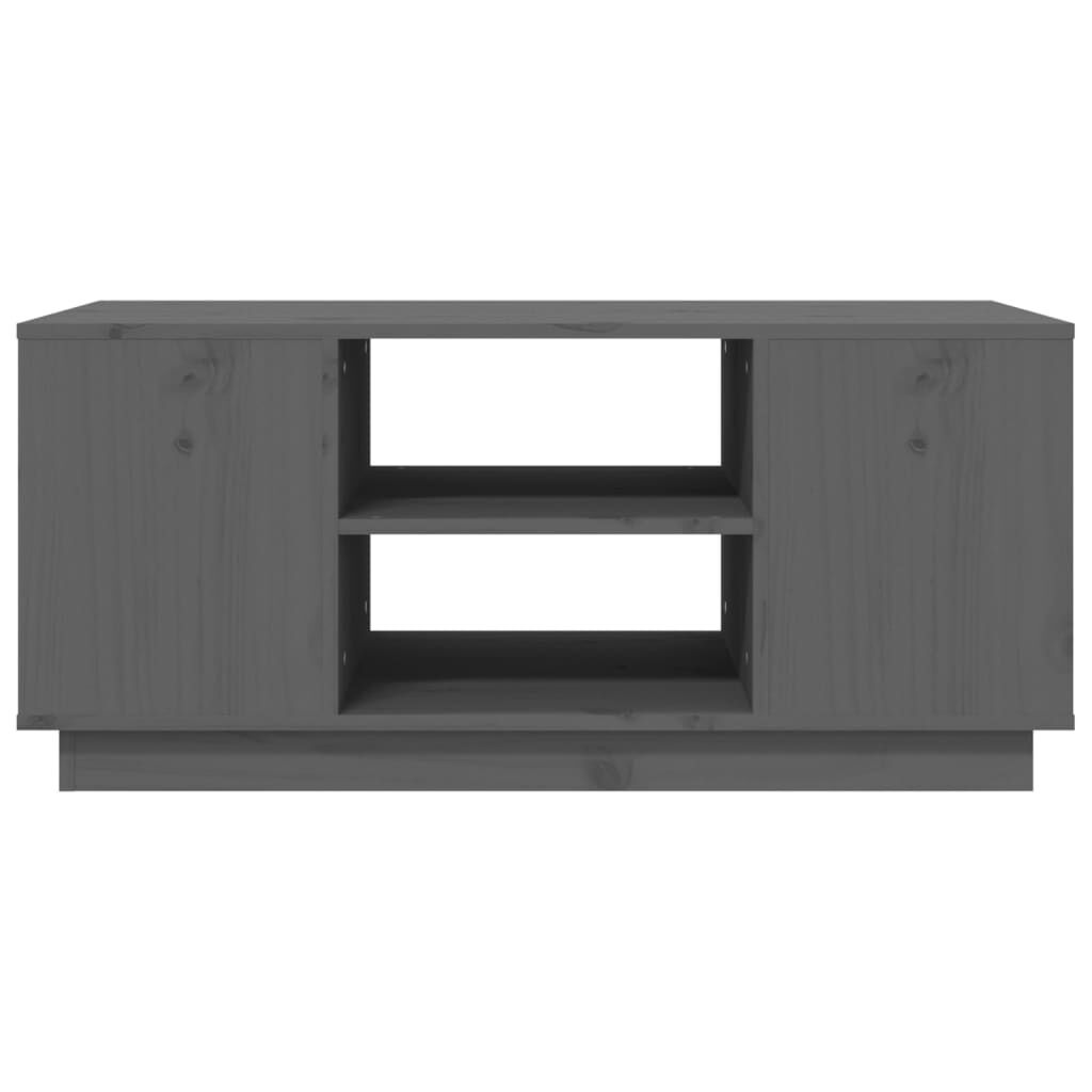 vidaXL Τραπεζάκι Σαλονιού Γκρι 90 x 49 x 40,5 εκ. Μασίφ Ξύλο Πεύκου