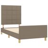 vidaXL Σκελετός Κρεβατιού Χωρίς Στρώμα Taupe 100 x 200 εκ. Υφασμάτινο