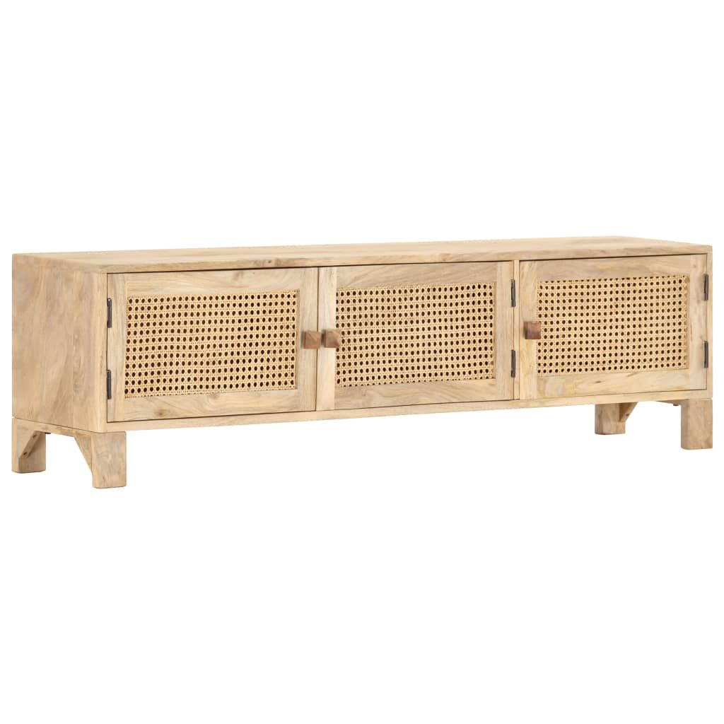 vidaXL Έπιπλο Τηλεόρασης 140x30x40 εκ. Ξύλο Μάνγκο/Φυσικό Ζαχαροκάλαμο