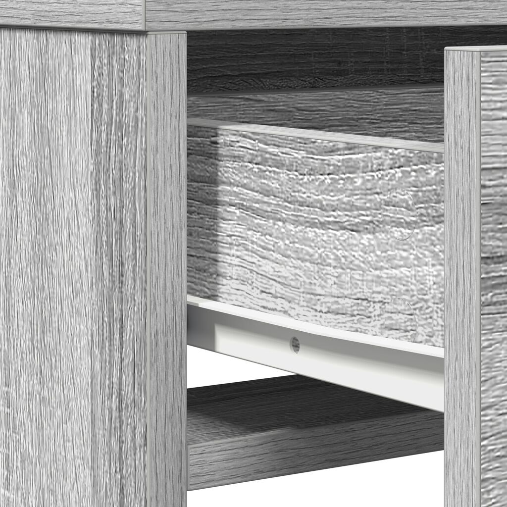 vidaXL Τουαλέτα με Συρτάρια Γκρι Σονομά 50x41x140 εκ.