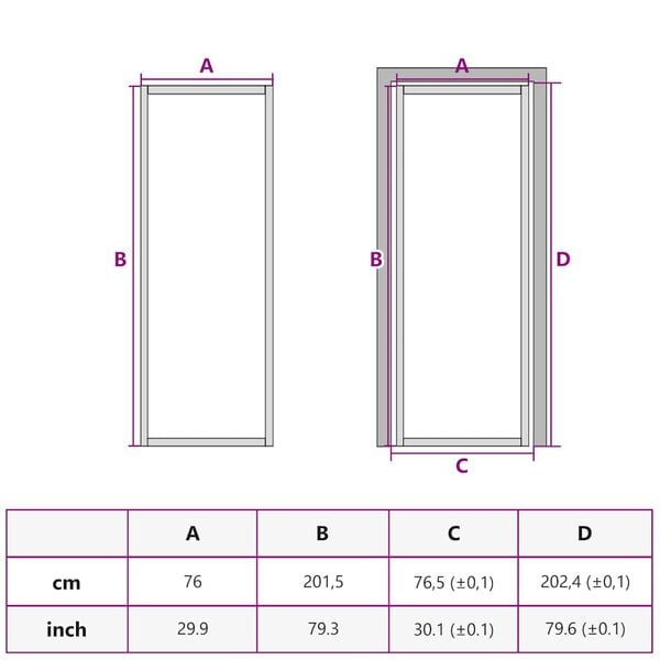 vidaXL Εσωτερική Πόρτα 76 x 201,5 εκ. Λευκό ESG Γυαλί και Αλουμίνιο