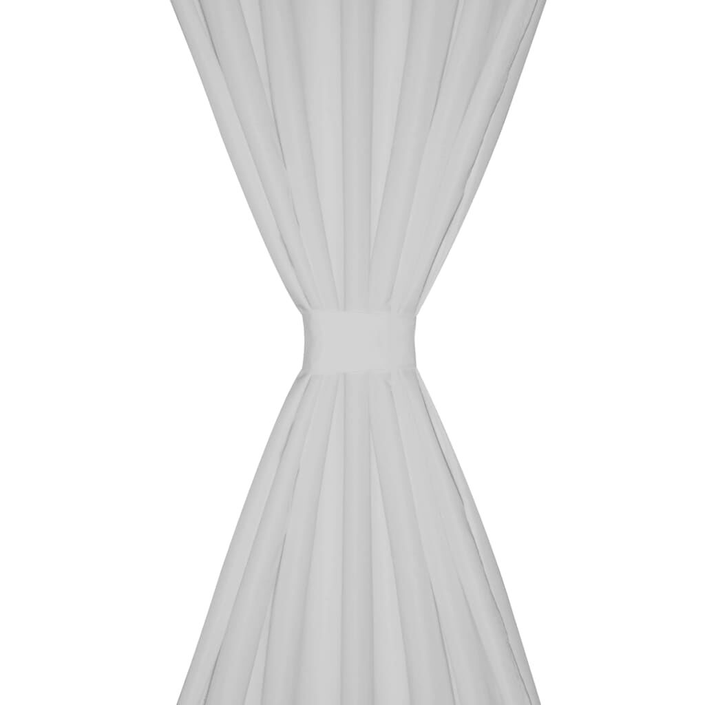 Κουρτίνες με Θηλιές 2 τεμ. Λευκές 140 x 245 εκ. από Microsatin