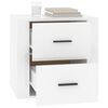 vidaXL Κομοδίνα Γυαλιστερό Λευκό 50 x 39 x 47 εκ.