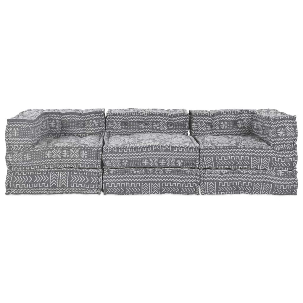 vidaXL Μαξιλάρι 3 pcs Ανοιχτό γκρι 70 x 70 x 54 εκ Πολυεστέρας