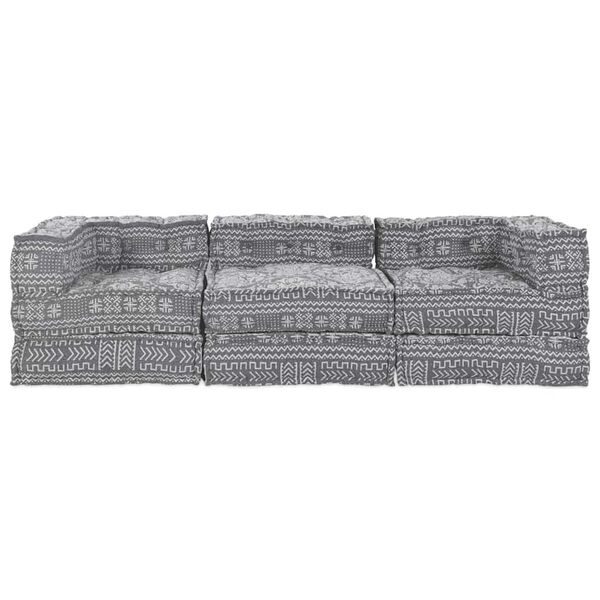 vidaXL Μαξιλάρι 3 pcs Ανοιχτό γκρι 70 x 70 x 54 εκ Πολυεστέρας