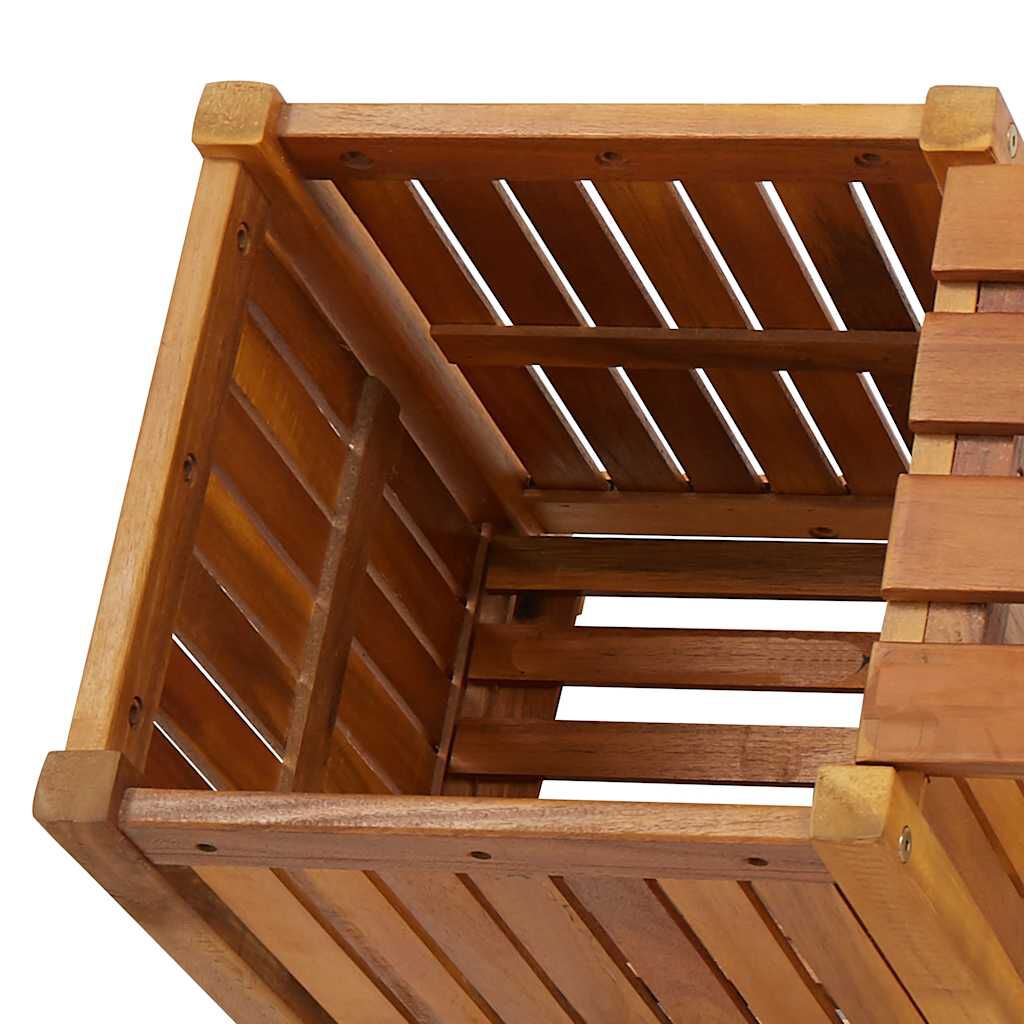 vidaXL Πάγκος Κήπου με 2 Γλάστρες 150x30x40 εκ. από Μασίφ Ξύλο Ακακίας