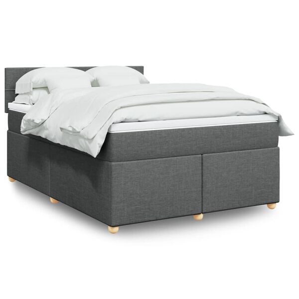 vidaXL &Kappa;&rho;&epsilon;&beta;ά&tau;&iota; Boxspring &mu;&epsilon; &Sigma;&tau;&rho;ώ&mu;&alpha; &Sigma;&kappa;&omicron;ύ&rho;&omicron; &Gamma;&kappa;&rho;&iota; 140x190 &epsilon;&kappa;. &Upsilon;&phi;&alpha;&sigma;&mu;ά&tau;&iota;&nu;&omicron;