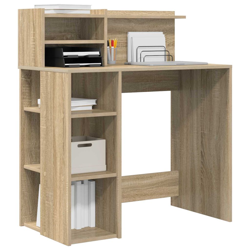 vidaXL Γραφείο με Αποθήκευση Σονομα Οκ 90x48x101.5 εκ. Κατασκευασμένο Ξύλο