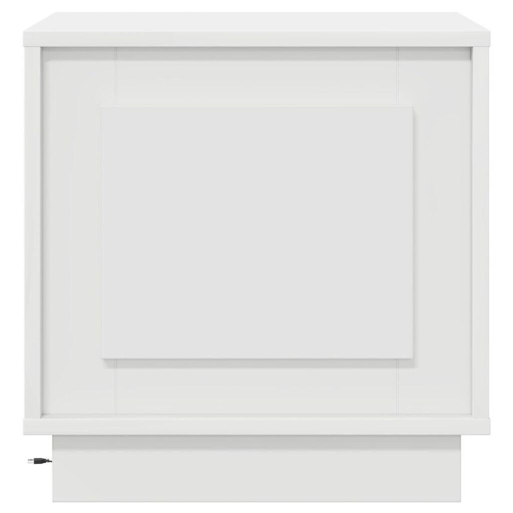 vidaXL Κομοδίνα με LED Φώτα 2 τμχ Λευκό 44x34,5x45 εκ